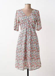Rochie midi imprimeu floral mâneci scurte roz AGATHE & LOUISE femeie