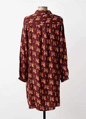 Rochie midi imprimeu fantezie mâneci lungi violet AGATHE & LOUISE femeie