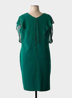 Rochie midi închidere cu fermoar la spate mâneci scurte verde GREGORY PAT femeie