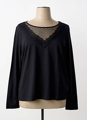 Tricou mâneci lungi mâneci lungi negru JULIE GUERLANDE femeie
