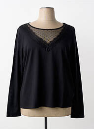 Tricou mâneci lungi mâneci lungi negru JULIE GUERLANDE femme