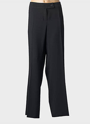 Pantalon drept închidere cu fermoar sub clapetă cu nasturi talie joasă negru TONI femeie