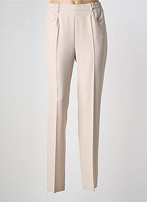 Pantalon slim talie elastică mărime normală bej TONI femeie