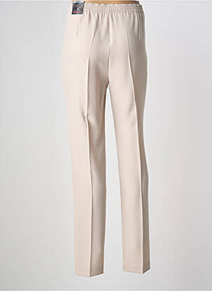 Pantalon slim talie elastică mărime normală bej TONI femeie