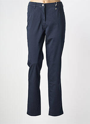 Pantalon slim talie elastică mărime normală albastru TONI femeie
