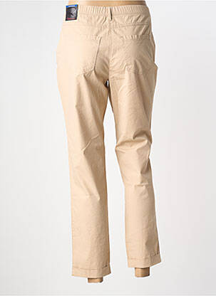 Pantalon 7/8 țesătură poplin mărime normală bej TONI femeie