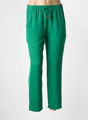 Pantalon drept țesătură crep mărime normală verde TINTA STYLE femeie
