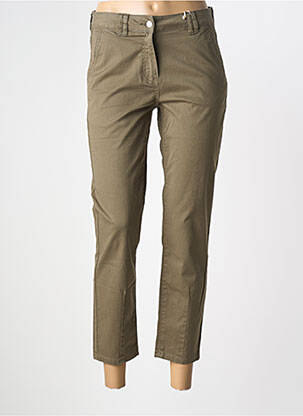 Pantalon 7/8 țesătură poplin mărime normală verde C'EST BEAU LA VIE femeie