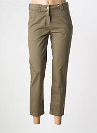 Pantalon 7/8 țesătură poplin mărime normală verde C'EST BEAU LA VIE femme