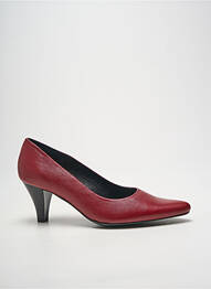Pantofi cu toc țesătură satinată toc de 4 la 6 cm roșu XAVIER DANAUD femme