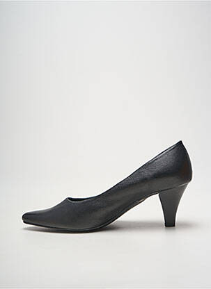 Pantofi cu toc țesătură satinată toc de 4 la 6 cm negru XAVIER DANAUD femeie