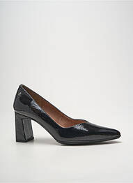 Pantofi cu toc țesătură lăcuită toc de 7 la 9 cm negru KAOLA femme