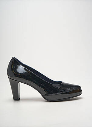 Pantofi cu toc material neted toc de 7 la 9 cm negru DORKING femeie