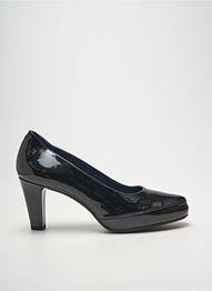 Pantofi cu toc material neted toc de 7 la 9 cm negru DORKING femme