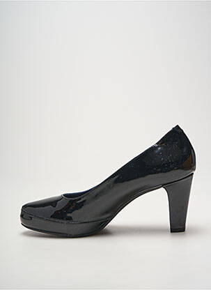 Pantofi cu toc material neted toc de 7 la 9 cm negru DORKING femeie