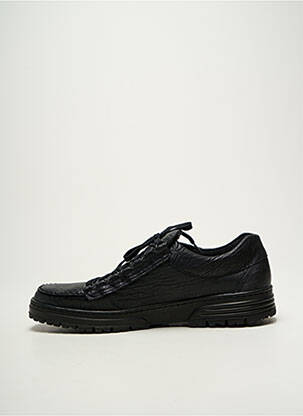 Adidași material neted vârf rotund negru MEPHISTO bărbat