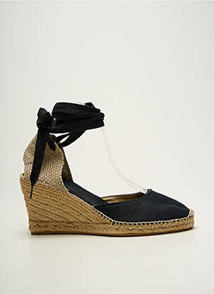 Espadrile închidere cu șireturi toc de 7 la 9 cm negru TONI PONS femeie