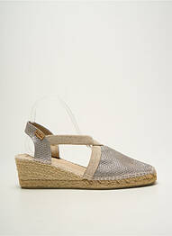 Espadrile țesătură satinată toc de 4 la 6 cm bej TONI PONS femeie