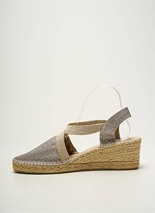 Espadrile țesătură satinată toc de 4 la 6 cm bej TONI PONS femeie