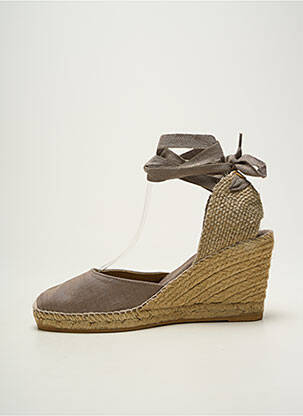 Espadrile închidere cu șireturi toc de 7 la 9 cm gri TONI PONS femeie