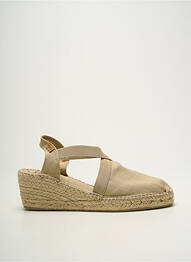 Espadrile vârf rotund toc de 4 la 6 cm bej TONI PONS femme