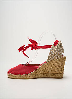 Espadrile închidere cu șireturi toc de 7 la 9 cm roșu TONI PONS femeie