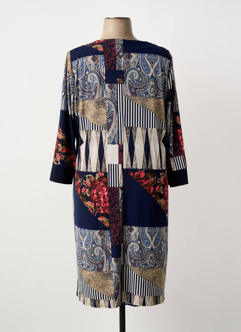 Rochie midi mâneci 3/4 mâneci 3/4 albastru GEVANA femme