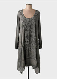 Rochie midi mâneci lungi mâneci lungi gri YOEK femme