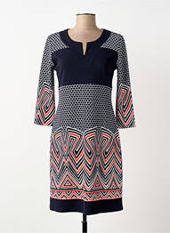 Rochie midi mâneci 3/4 mâneci 3/4 albastru GEVANA femme
