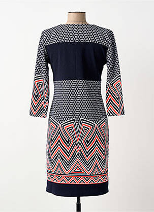Rochie midi mâneci 3/4 mâneci 3/4 albastru GEVANA femeie