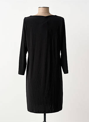 Rochie scurtă croială fluidă mâneci 3/4 negru YOEK femeie