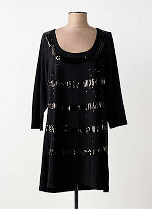 Rochie scurtă mâneci 3/4 mâneci 3/4 negru YOEK femeie