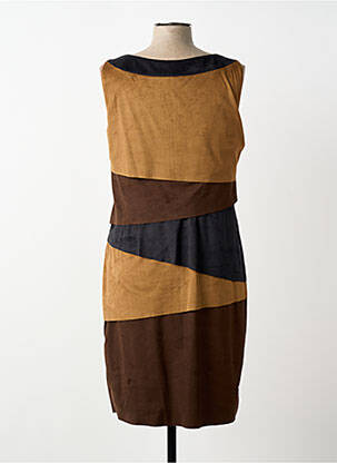 Rochie midi fără mâneci fără mâneci maro JOSEPH RIBKOFF femeie
