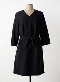 Rochie midi mâneci 3/4 mâneci 3/4 negru GEVANA femme