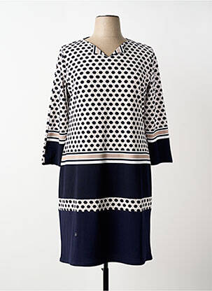 Rochie midi mâneci 3/4 mâneci 3/4 albastru GEVANA femeie