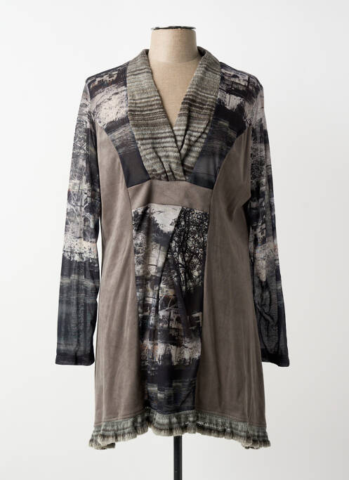 Rochie scurtă gri QUATTRO femeie