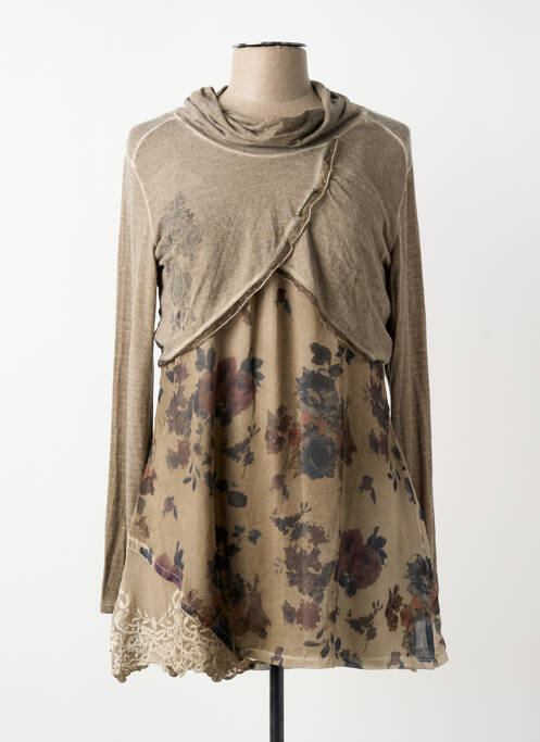 Rochie scurtă maro FRED SABATIER femeie