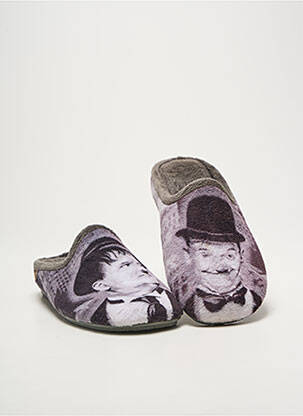 Papuci/pantofi de casă vârf rotund vârf rotund gri LA MAISON DE L'ESPADRILLE unisex