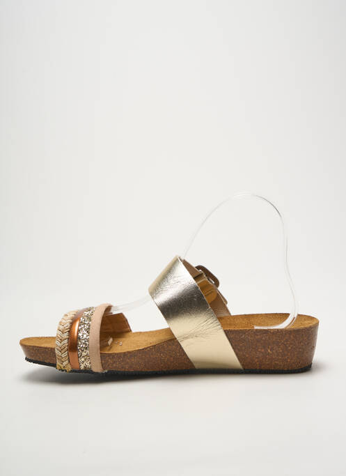 Mulete/Saboți auriu EMMA femeie