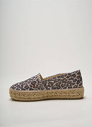 Espadrile vârf rotund toc de 4 la 6 cm bej LA MAISON DE L'ESPADRILLE femeie