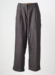 Pantalon drept talie cu cleme mărime normală gri BIZANCE femeie