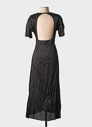 Rochie lungă mâneci scurte mâneci scurte negru BIZANCE femeie