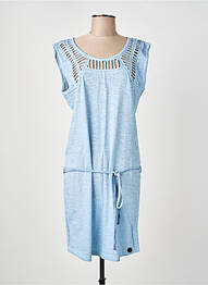Rochie midi mâneci scurte mâneci scurte albastru DEELUXE femeie