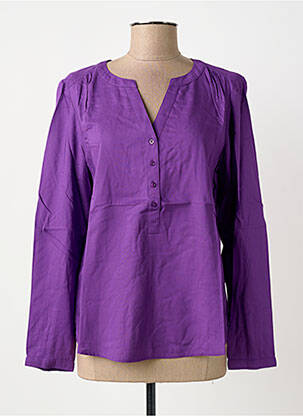 Bluză țesătură poplin mâneci lungi violet STREET ONE femeie