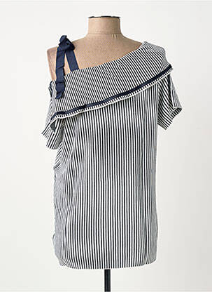 Tunică mâneci scurte țesătură jersey albastru MOLLY BRACKEN femme