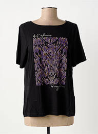 Tricou croială dreaptă mâneci scurte negru STREET ONE femme