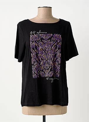 Tricou croială dreaptă mâneci scurte negru STREET ONE femme