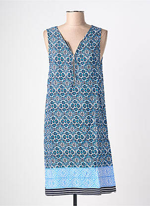 Rochie midi albastru BAMBOO DES TROPIQUES femeie