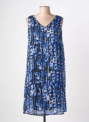 Rochie midi țesătură crep fără mâneci albastru STREET ONE femme