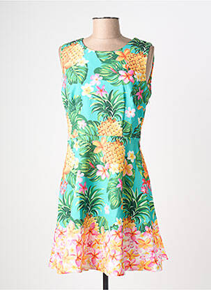 Rochie midi imprimeu floral fără mâneci verde MOLLY BRACKEN femme